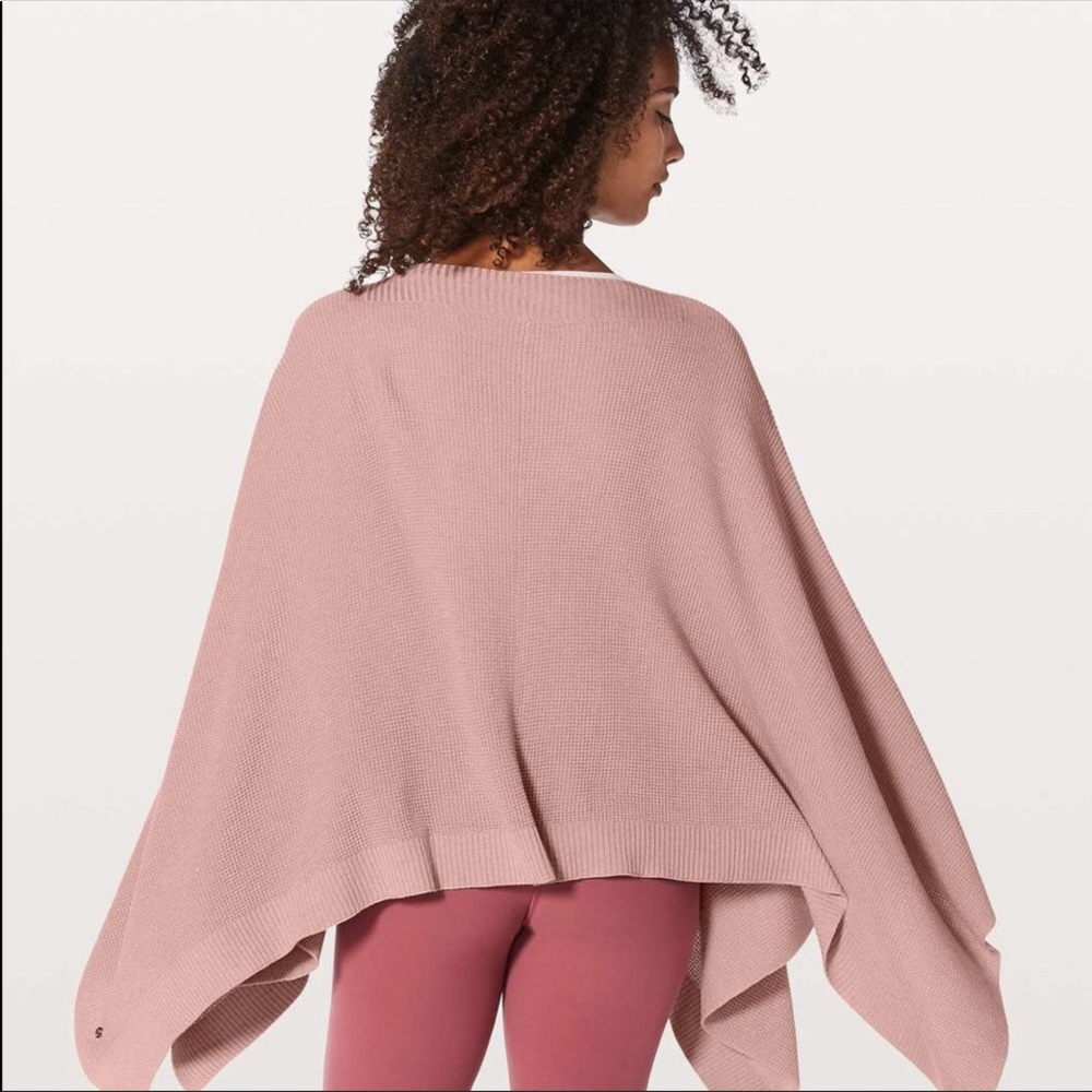 Lululemon Forward Flow Cape Pink Poncho Scarf - Picture 3 of 14